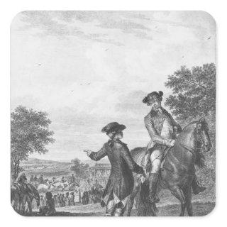The horse race square sticker