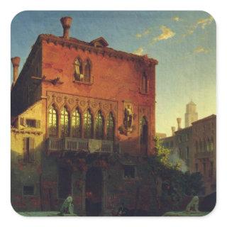 The House of Othello, the Moore in Venice, 1856 Square Sticker