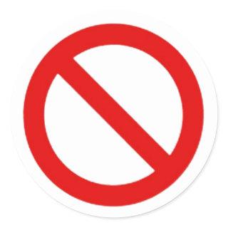 The International No Symbol Classic Round Sticker