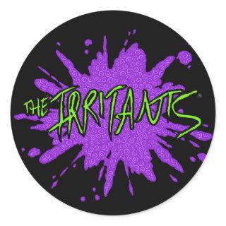 The Irritants Splat Logo Green/Purple Classic Round Sticker