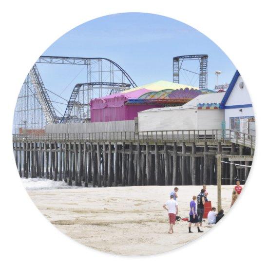 The Jersey Shore at Seaside Heights Classic Round Sticker