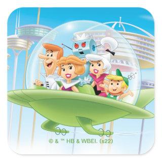 The Jetsons | The Family Flying Car Square Sticker