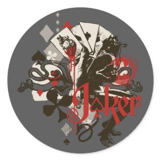 The Joker - 4 Aces Bleeding Heart Devil Classic Round Sticker