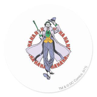 The Joker Cackles Classic Round Sticker