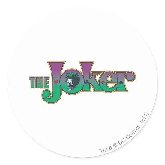 The Joker Name Logo Classic Round Sticker