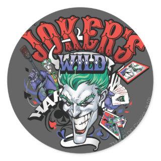 The Joker's Wild Classic Round Sticker
