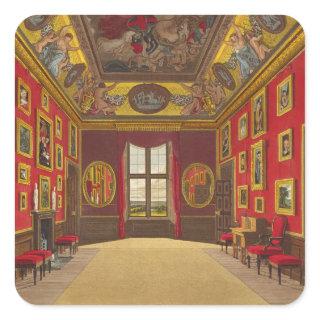The King's Closet, Windsor Castle, from 'Royal Res Square Sticker