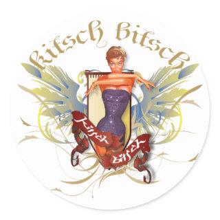 The Kitsch Bitsch : Bathing Beauty Tattoo Pin-Up Classic Round Sticker