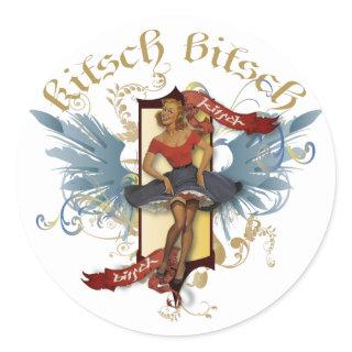 The Kitsch Bitsch : Dancing Doll Tattoo Pin-Up Classic Round Sticker