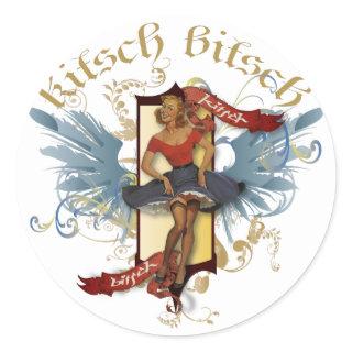 The Kitsch Bitsch : Dancing Doll Tattoo Pin-Up Classic Round Sticker