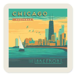 The Lakefront | Chicago, Illinois Square Sticker