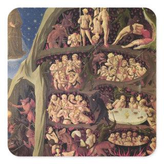 The Last Judgement, detail of Hell, c.1431 Square Sticker