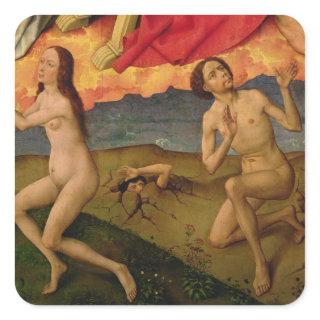 The Last Judgement, detail of the resurrection Square Sticker