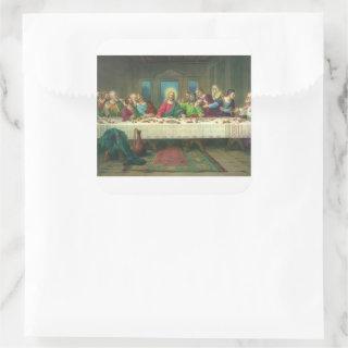 The Last Supper Originally by Leonardo da Vinci Square Sticker