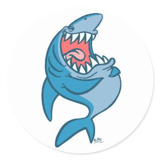 The Laughing Shark cartoon sticker