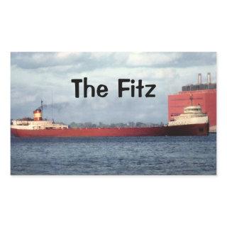 The Legendary S.S. Edmund Fitzgerald Rectangular Sticker