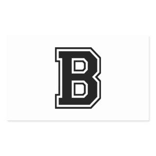 The Letter B, Collegiate Alphabet Rectangular Sticker