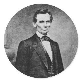The Lincoln Cooper Union Portrait ~ 1860 Classic Round Sticker