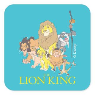 The Lion King | Title & Characters Square Sticker