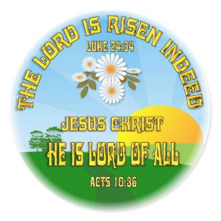 The Lord is risen ~ Round Stickers