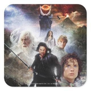 THE LORD OF THE RINGS Character Collage Square Sticker