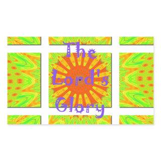 The Lord's Glory: Beautiful amazing colorful art Rectangular Sticker