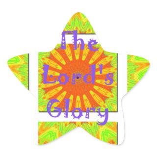 The Lord's Glory: Beautiful amazing colorful art Star Sticker