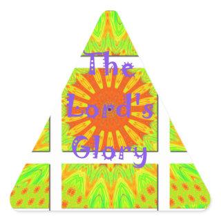The Lord's Glory Pattern Graphic Text Design Triangle Sticker