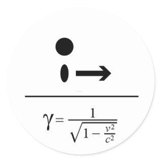 The Lorentz Factor Classic Round Sticker