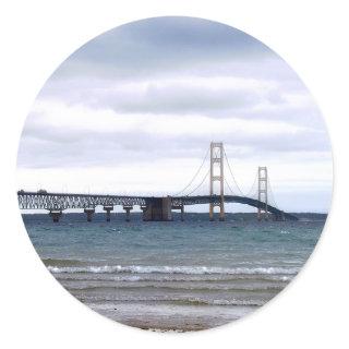 The Mackinac Bridge Classic Round Sticker