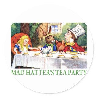 THE MAD HATTER'S TEA PARTY CLASSIC ROUND STICKER