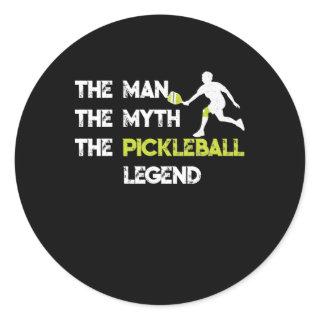 The Man The Myth The Pickleball Legend Classic Round Sticker