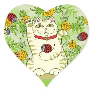 The Marigolds Are Lucky Today! Heart Sticker