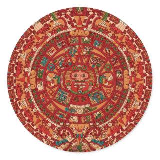 The Mayan / (Aztec) calendar wheel Classic Round Sticker