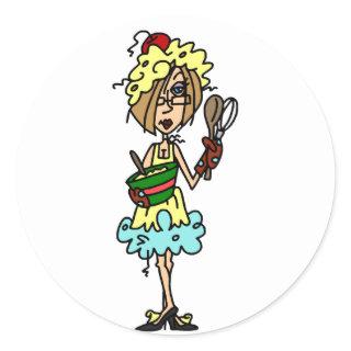 The Messy Cook T-shirts and Gifts Classic Round Sticker