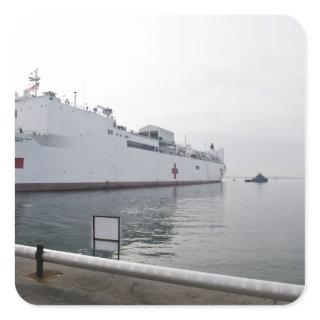 The Military Sealift Command hospital ship Square Sticker