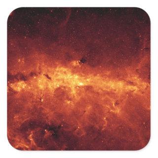 The Milky Way center aglow with dust Square Sticker