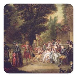 The Minuet under the Oak Tree, 1787 Square Sticker