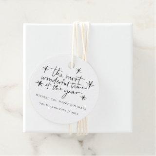 The Most Wonderful Time Of The Year Holiday Favor Tags