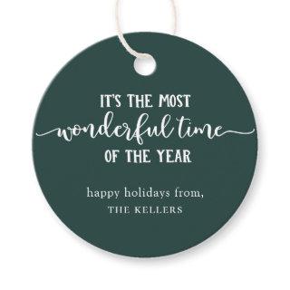 The Most Wonderful Time Of The Year Holiday Favor Tags