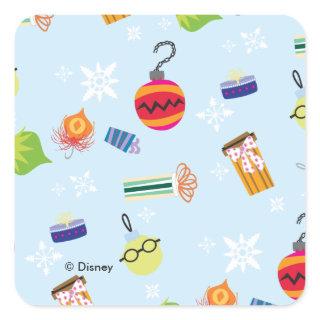 The Muppets | Christmas Holiday Pattern Square Sticker