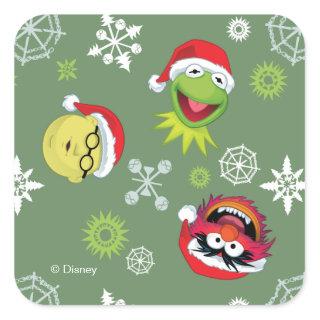 The Muppets | Merry Christmas Pattern Square Sticker