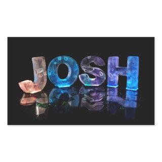 The Name Josh in 3D Lights (Photograph) Rectangular Sticker