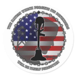 The Nation Which Forgets Its Defenders Classic Round Sticker