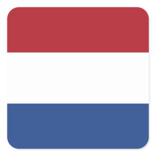 The Netherlands (Dutch) Flag Square Sticker