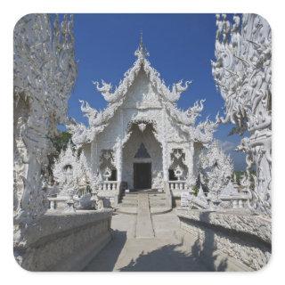 The new all white temple of Wat Rong Khun in Square Sticker