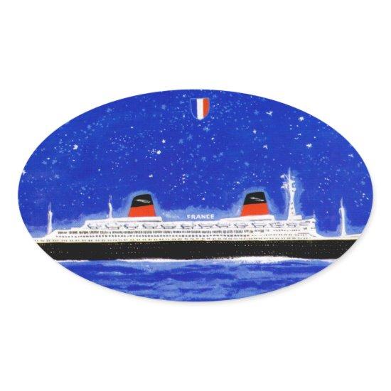 The New ss France Oval Sticker