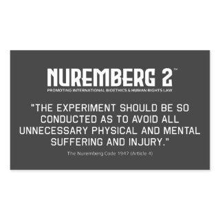 The Nuremberg Code 1947 A. 4 Rectangular Stickers
