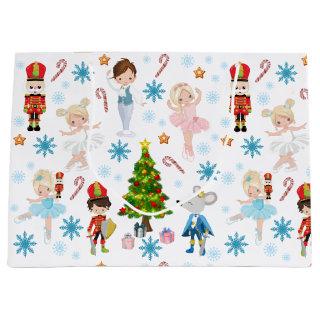 The Nutcracker Characters Clara Winter Christmas Large Gift Bag