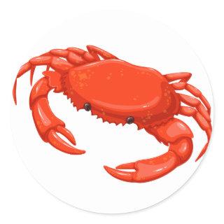 The Orange Crab Classic Round Sticker